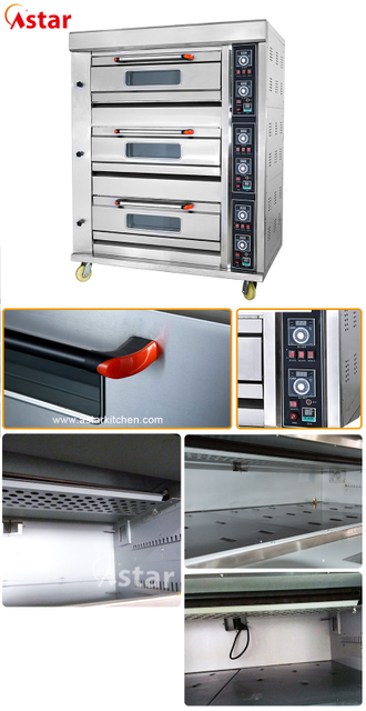 Astar 3 Decks 6 Trays Gas Baking Equipment