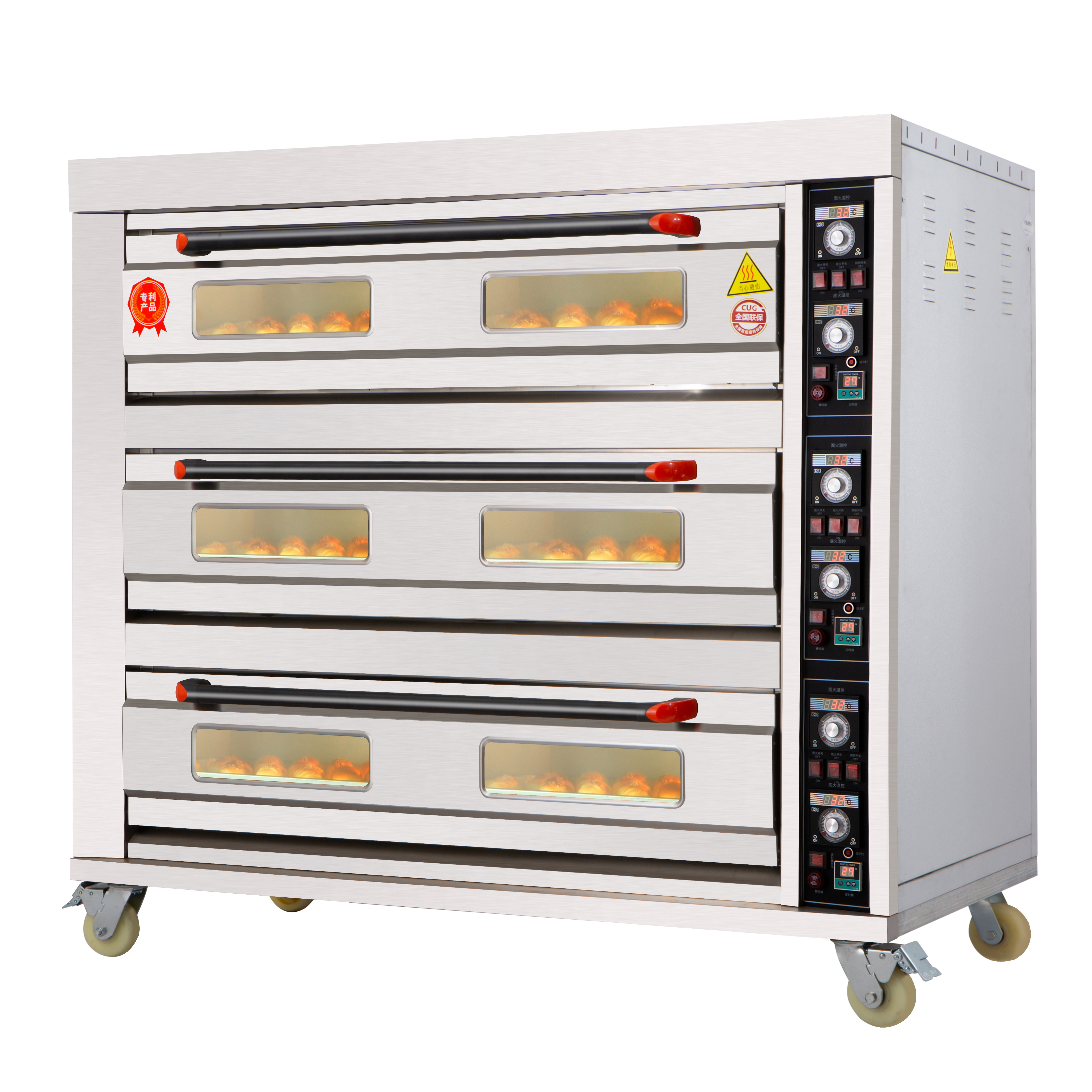 Electric Stainless Steel Deck Oven For Bakery