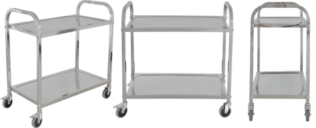 Astar Stainless Steel Two-Layers Dining Cart (Square Tube) AX1025