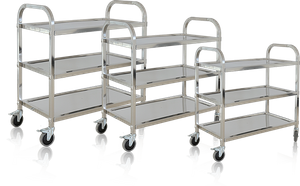 Astar Stainless Steel Two-Layers Dining Cart (Square Tube) AX1024