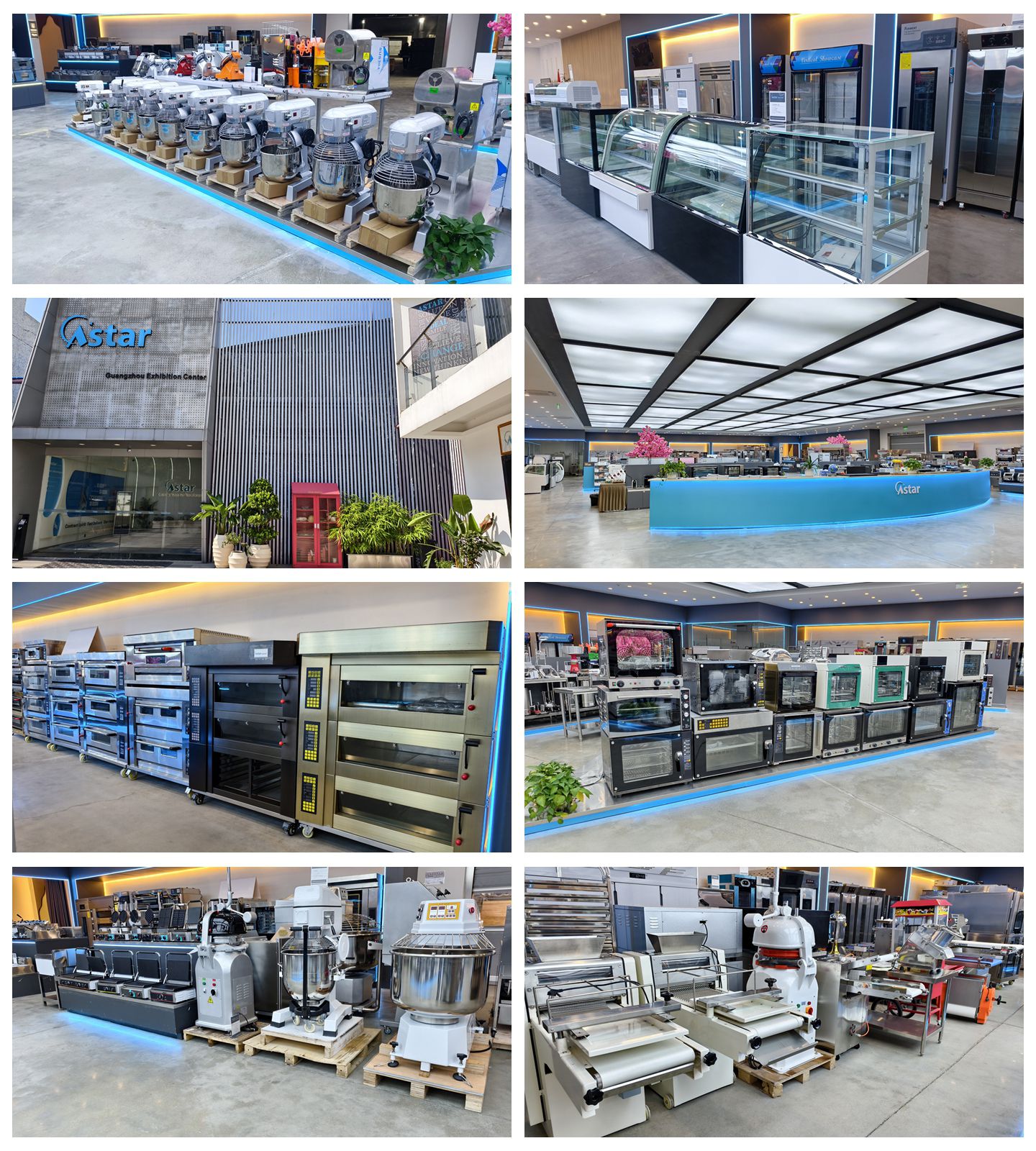 The companys exhibition hall display