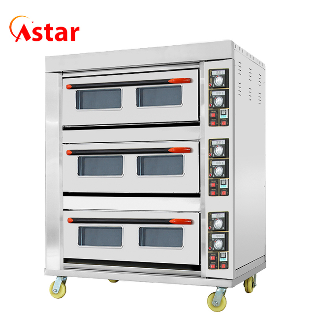 Astar Bakery Oven 3 Decks 6 Trays Bread Electric Deck Oven 